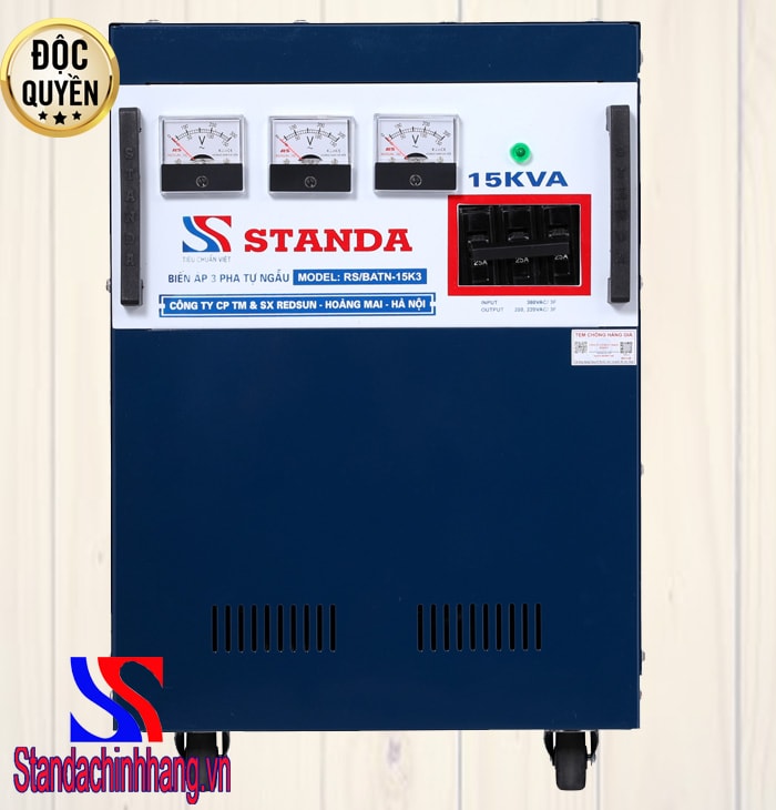 Đặc điểm của máy biến áp tự ngẫu Standa 15kva