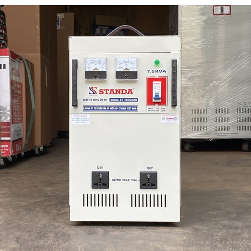Ổn áp Standa 7.5KVA dải 50V 2 ổ cắm
