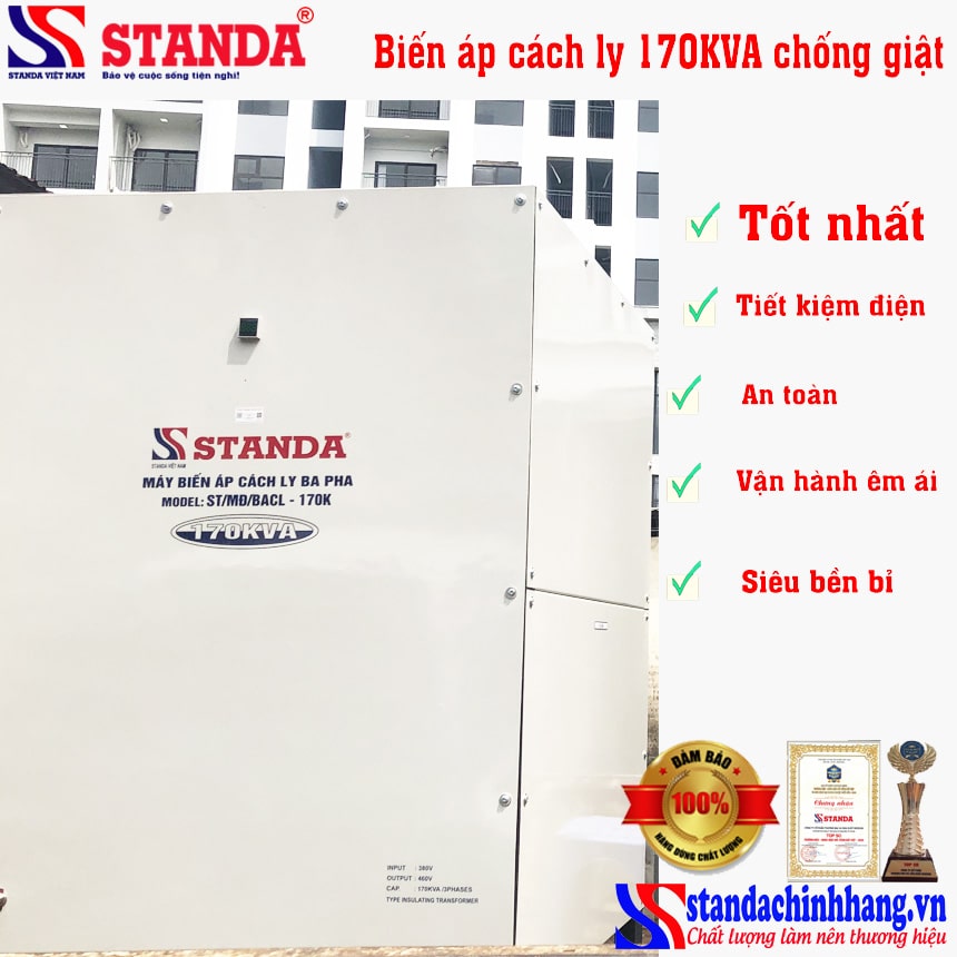 Nguyên lý hoạt động của biến áp cách ly STANDA 170KVA 380V/460V 