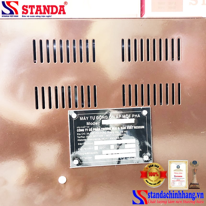 Đặc điểm của ổn áp STANDA 15KVA dải 90V dây đồng 100%   