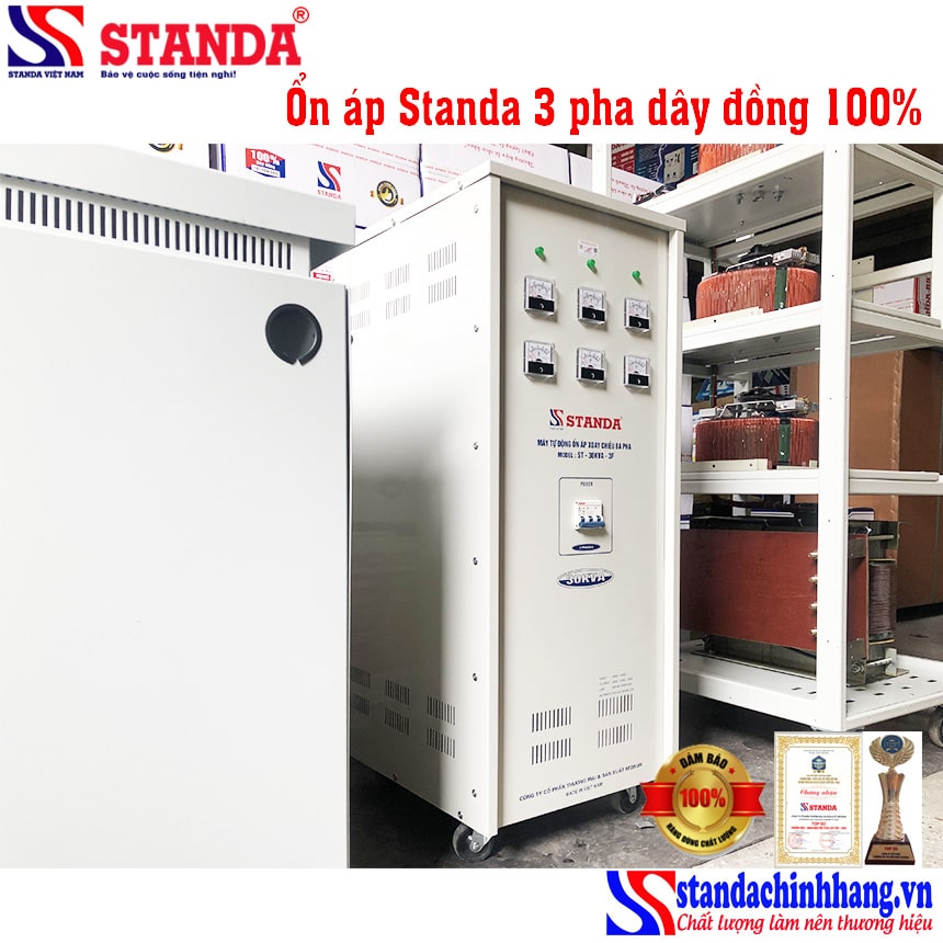 Chất lượng ổn áp STANDA 3 pha 30kva đạt tiêu chuẩn quốc tế