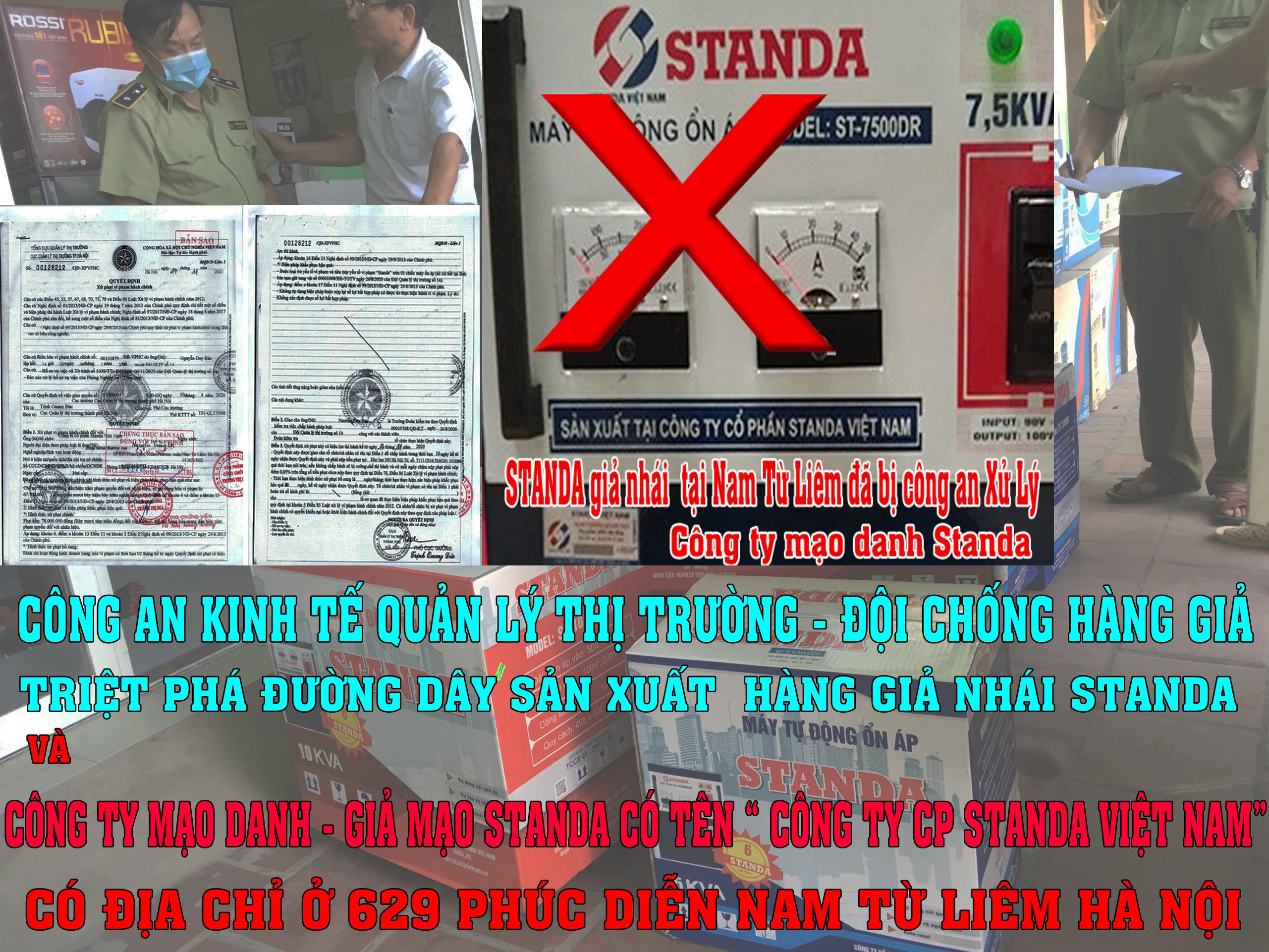 Cảnh báo Công ty cổ phần STANDA Việt Nam mạo danh STANDA Lừa đảo khách hàng