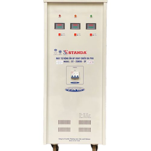 Ổn áp Standa 25KVA thế hệ mới dải 260V – 430V dây đồng