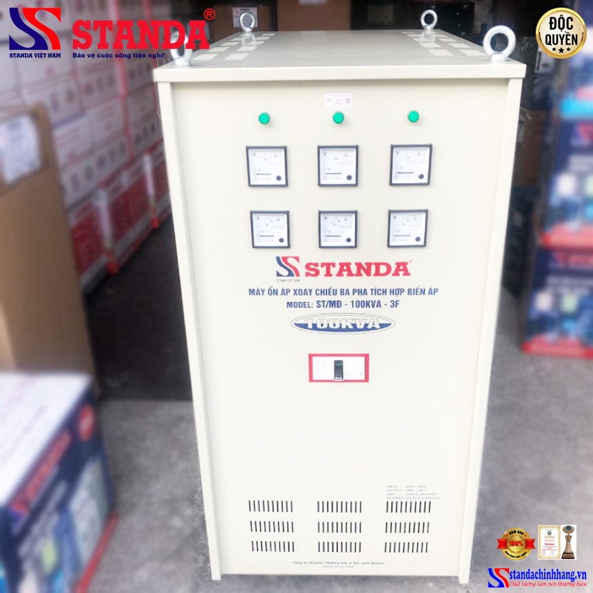ổn áp Standa tích hợp biến áp 100KVA Standa chính hãng dây đồng 1