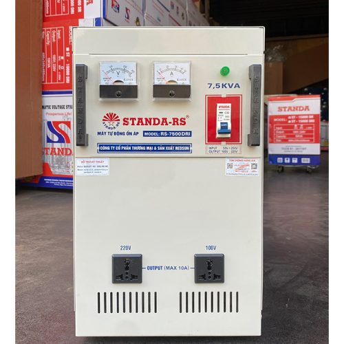 Ổn áp Standa-RS 7.5KVA dải 50V – 250V thế hệ mới thông minh vượt trội