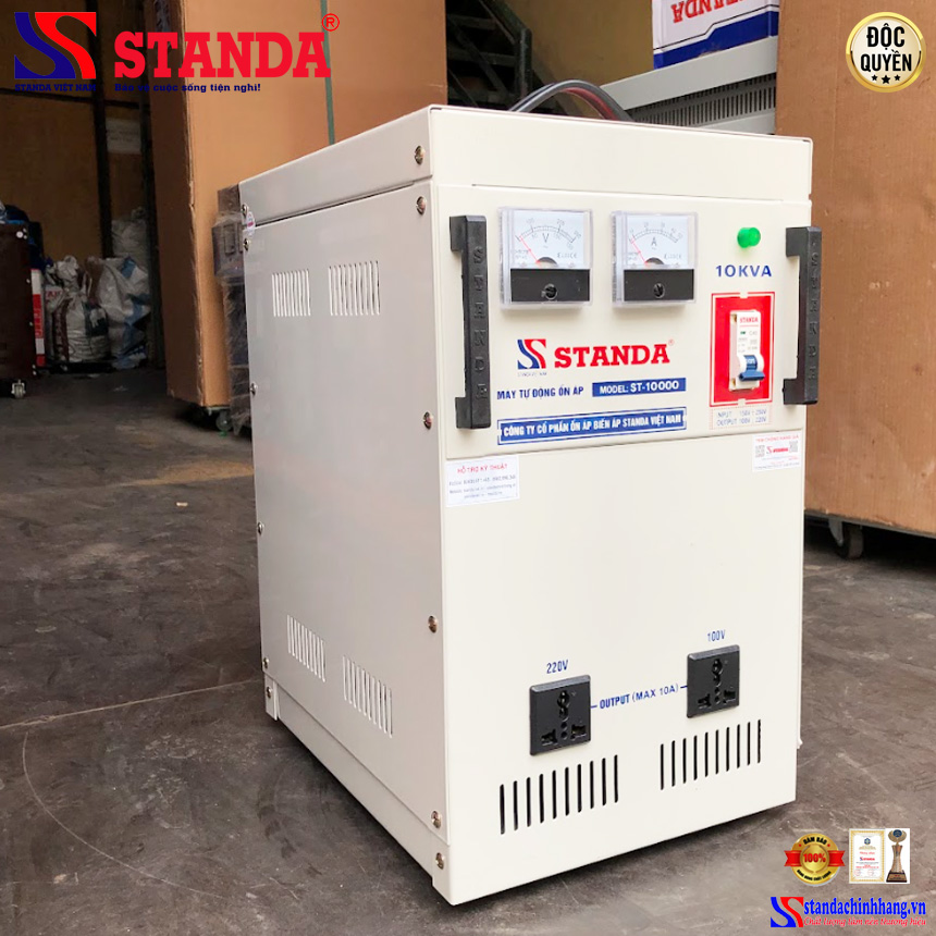 ổn áp Standa 10KVA điện áp 150V - 250V dây đồng 100% chính hãng 