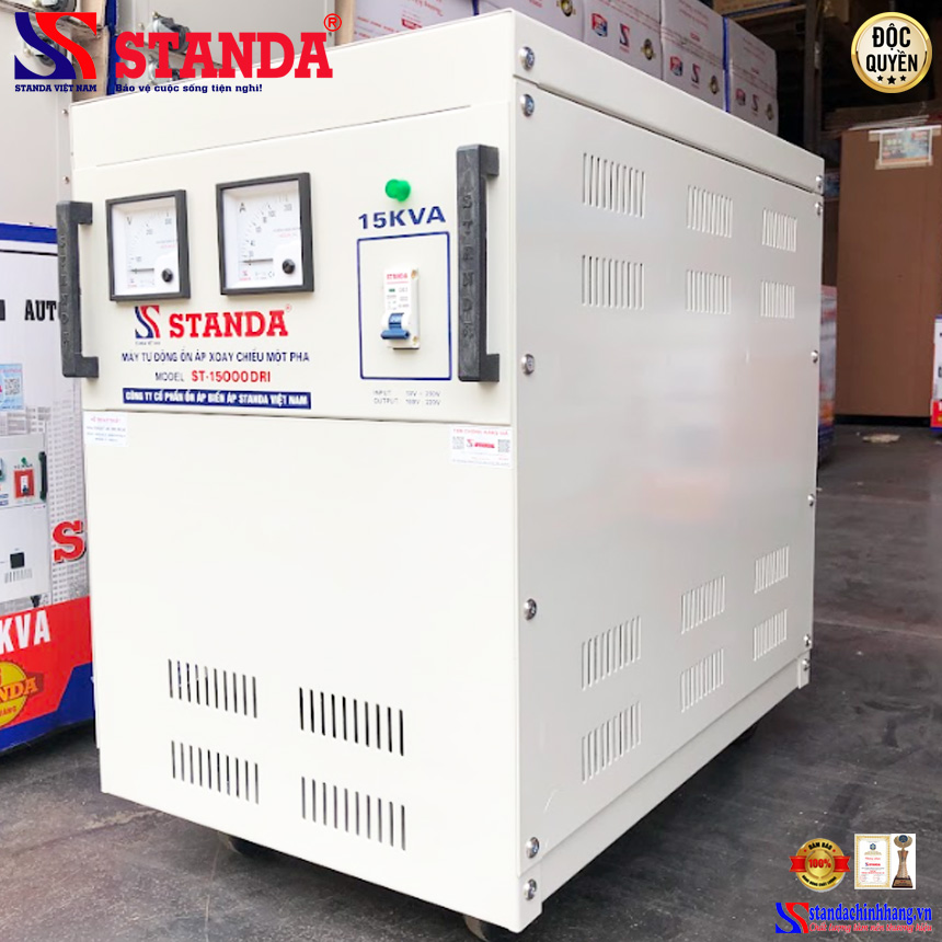 hình ảnh ổn áp STANDA 15KVA điện áp 50V -250V dây đồng 100% chính hãng 