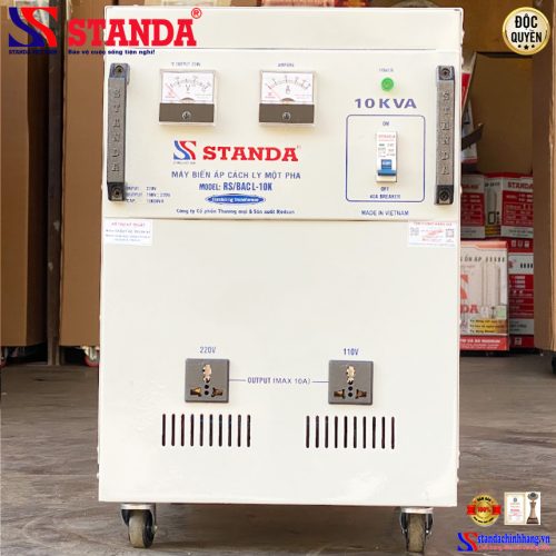 Biến áp cách ly Standa 10KVA điện áp 220V/220V/110V 1 pha