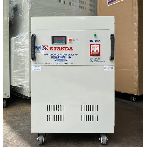 Ổn áp cách ly Standa 15KVA điện áp vào 150V~250V điện áp ra 100V; 220V