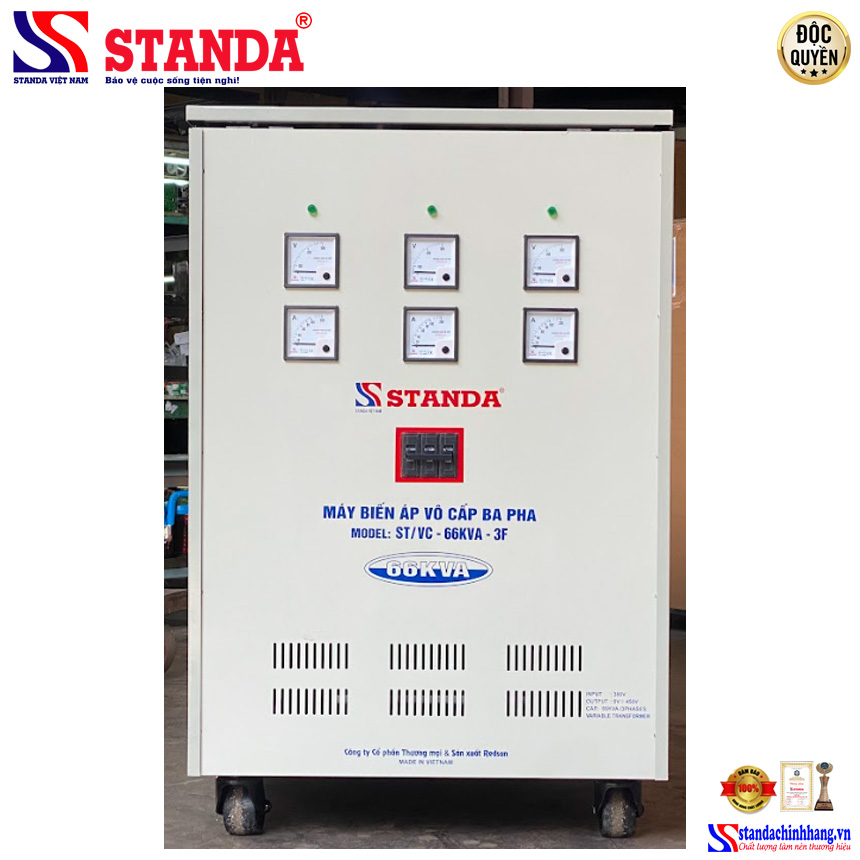 máy biến áp vô cấp Standa 66KVA điện áp 380V-0-450V 