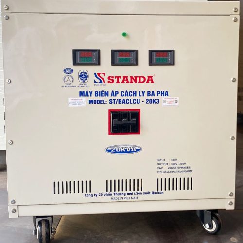Máy biến áp cách ly Standa 20KVA 380V/380V/220V dây đồng