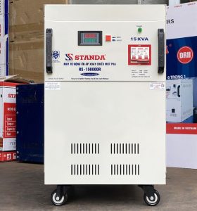 máy tự động ổn áp Standa 15KVA dải 90V-250V day dong mat truoc may