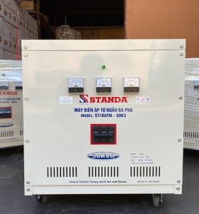 anh bien ap tu ngau vao 3 pha ra 1 pha Standa mat truoc cua may day dong
