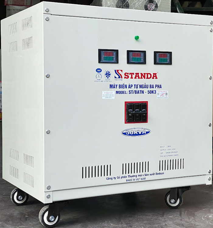 máy biến áp tự ngẫu Standa 50KVA 3 pha giá rẻ chất lượng tốt 