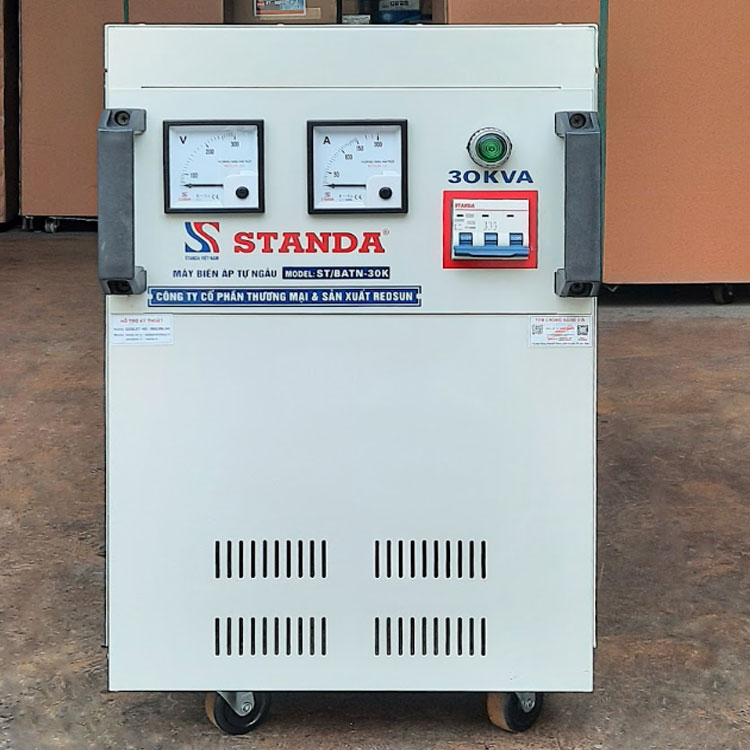Ảnh máy biến áp tự ngẫu Standa 30KVA dây đồng siêu bền bỉ chất lượng cao- dổi nguồn 110V Standa Ảnh máy biến áp tự ngẫu Standa 30KVA dây đồng siêu bền bỉ chất lượng cao- dổi nguồn 110V Standa