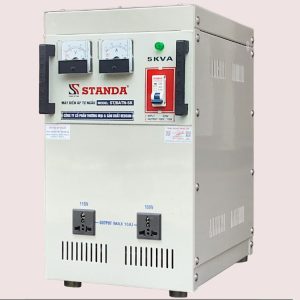 hình ảnh máy biến áp tự ngẫu Standa 220V-110V mặt nghiêng của máy